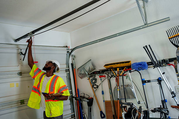 Professional Garage Door Panel Replacement technician working in Lyndon, KS